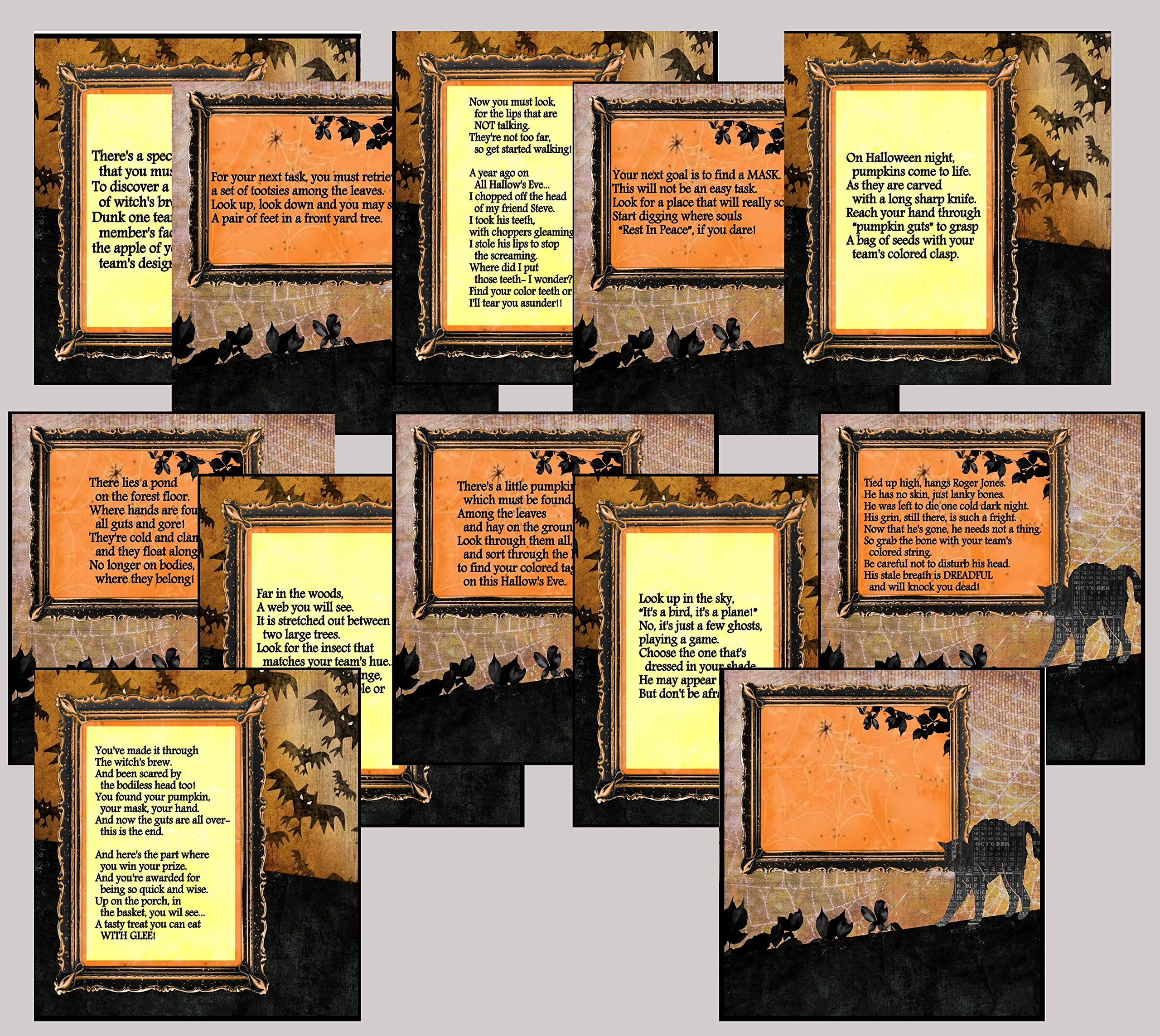 Amazon.com: SGD Halloween Scavenger Hunt Kit for Your Party Activity Game  for 4th Grade - Teens Cards ONLY : Toys & Games