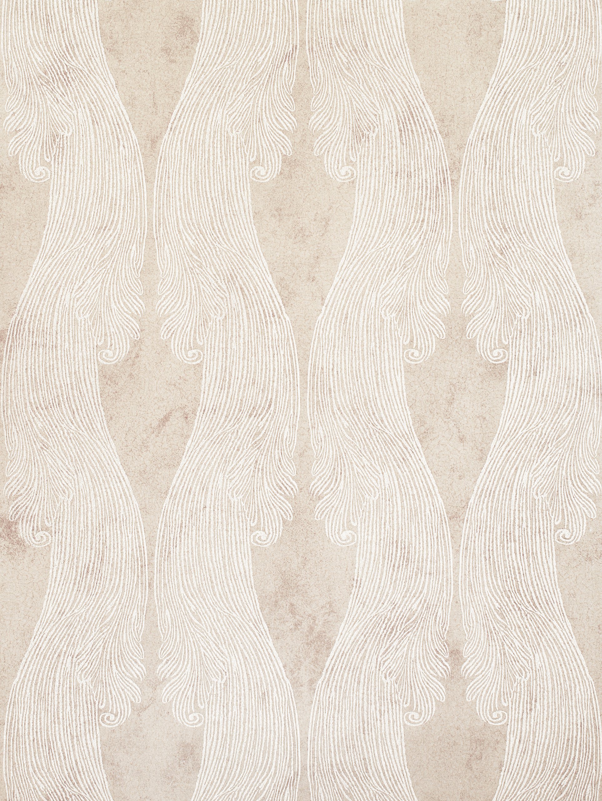 Designer Nonwoven Wallpaper Sample - Lines of Love (Gray/Cream/Glittering)