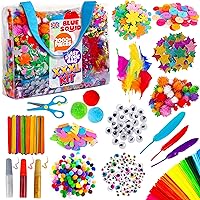 Blue Squid XXXL Craft Kit: 2000+ Pieces Arts & Crafts Supplies for Kids Ages 4-9 Girls Boys - Ultimate Birthday Gift