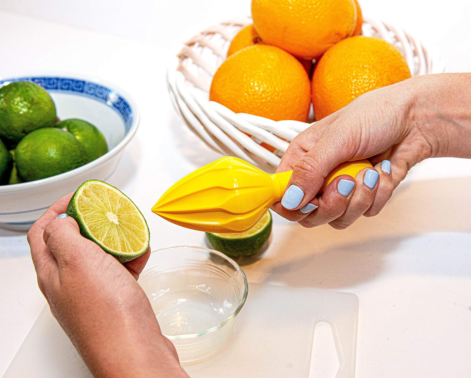 Prepara Juicy Juice Manual Hand Citrus Reamer for Lemons, Limes, and Oranges,Yellow