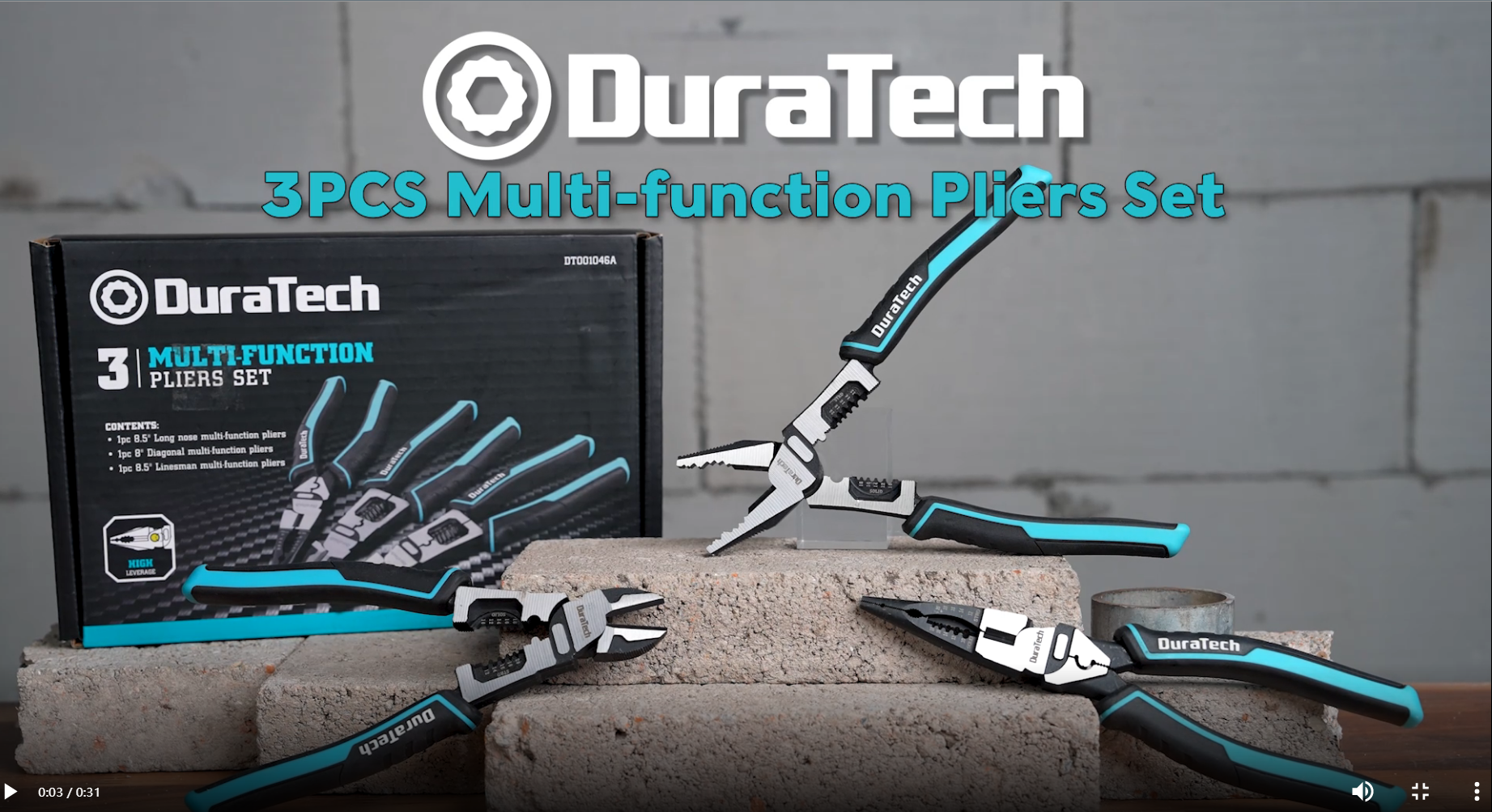 DEAL DESIGNラージダガー 2点セット DURATECH 3PCS Pliers Set, Large 6 in 1 Multifunctional Wire
