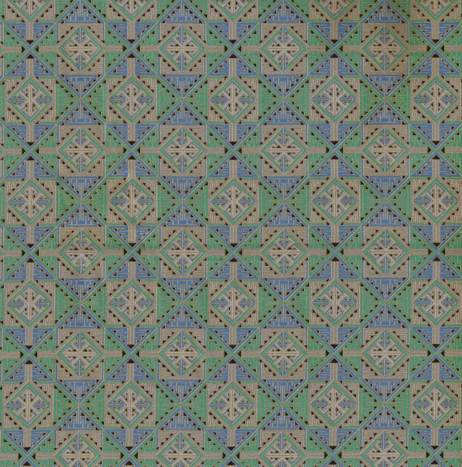 Fabric Freedom Blue Themed Celtic Design From – 100% Cotton British Designed Craft Fabric For Patchwork & Quilting, Lovely Coordinated Colours & Prints – (Price Per/Quarter Metre) (Diamond)