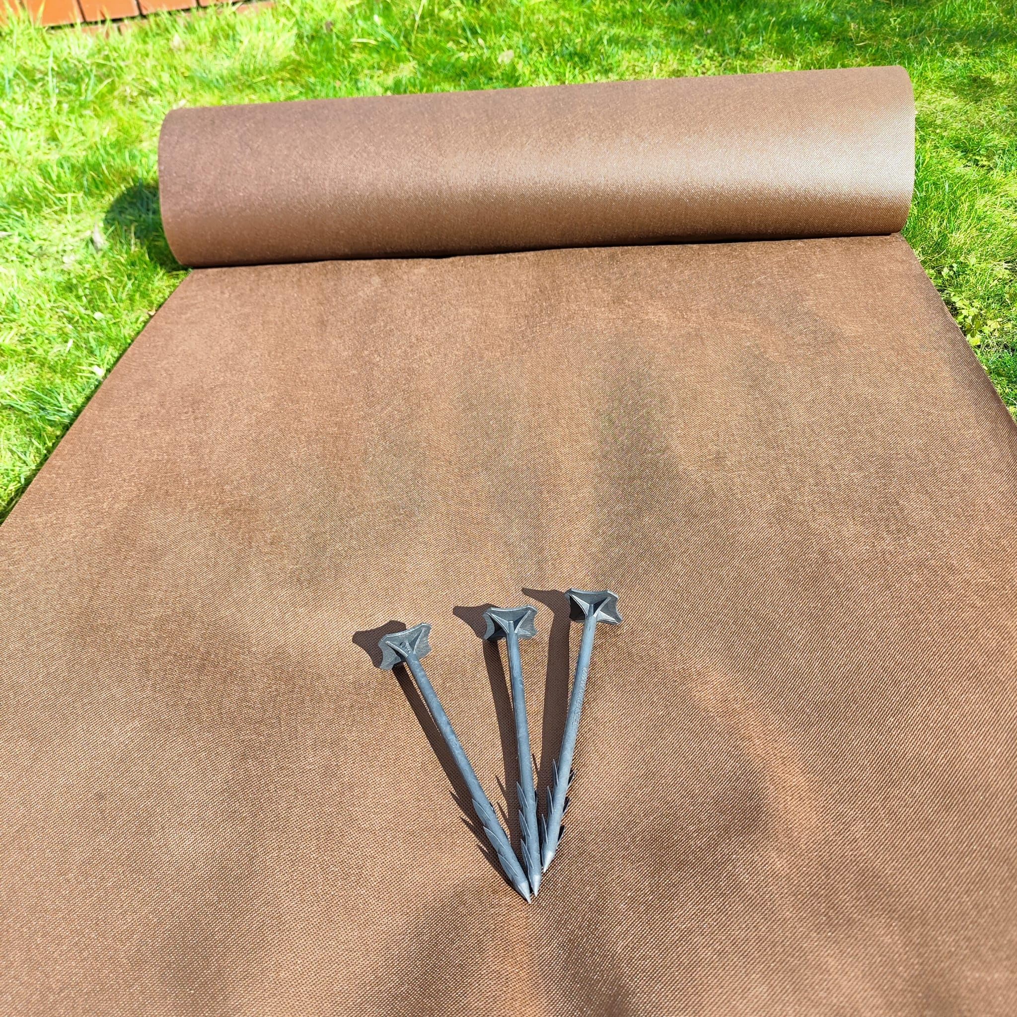 EraGreen Tessuto non tessuto per erbacce da giardino, 1,6 m x 100 m, 50 g/m², marrone, permeabile all'acqua, stabilizzato ai raggi UV, ideale per il giardino, aiuole rialzate, serre, pellicola per