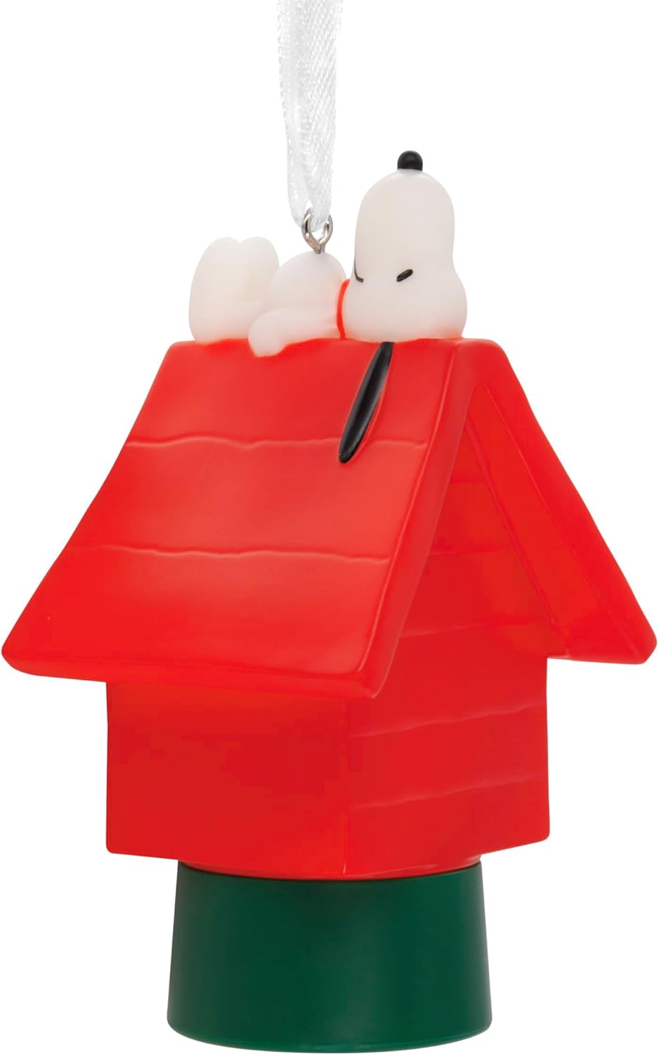 Hallmark Peanuts Snoopy on Doghouse Christmas Ornament with Light - Image 2