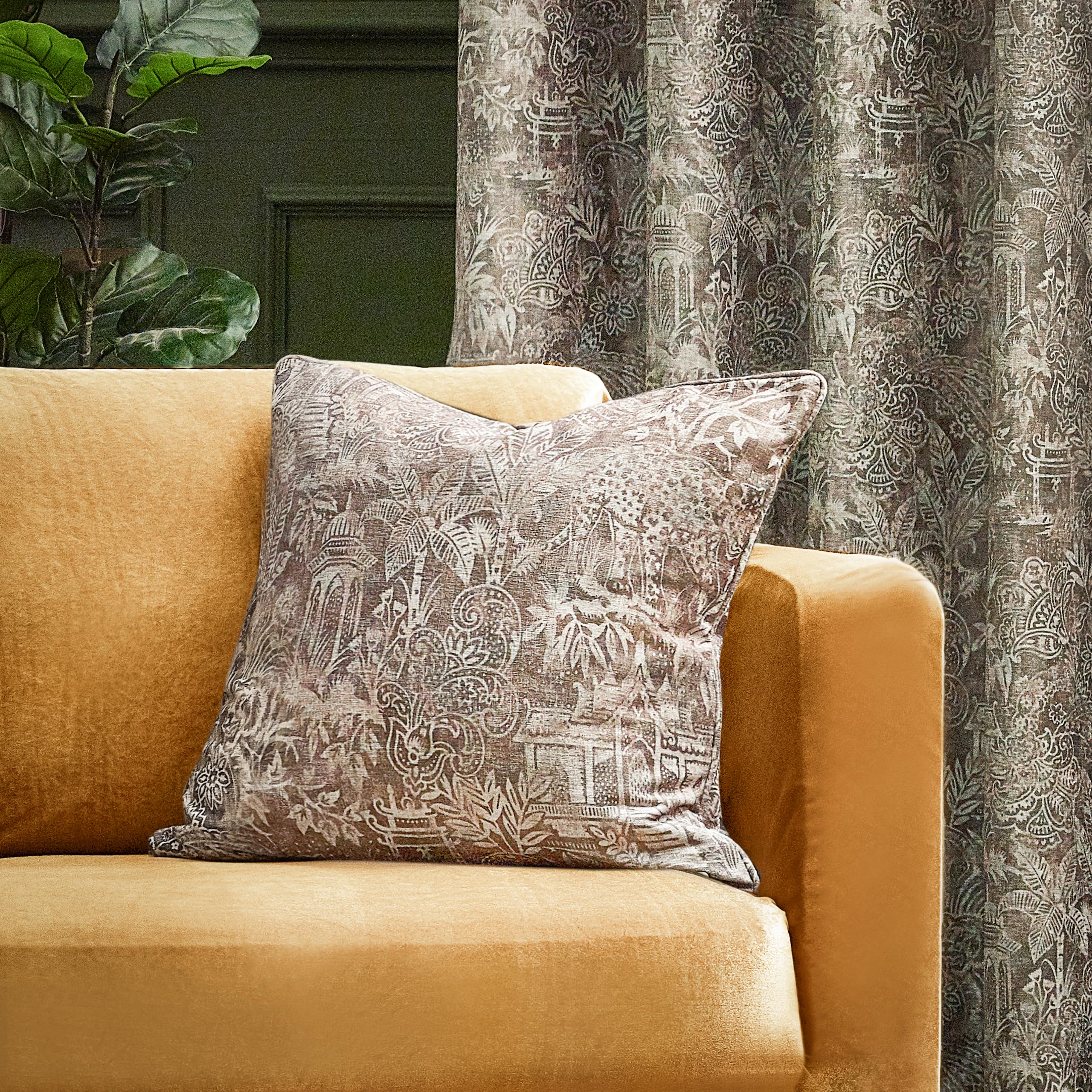 B&Q -  Tropics Bengal Chenille Feather Filled Cushion