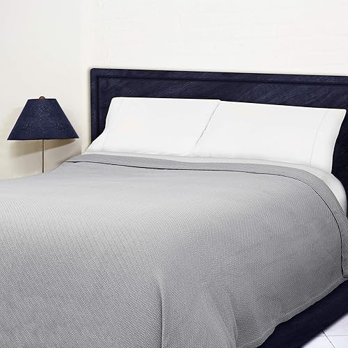 Miniatura 4 de Cotton Craft - Cobija térmica de sarga de punto espiga 100 algodón súper suave de alta calidad Algodón King