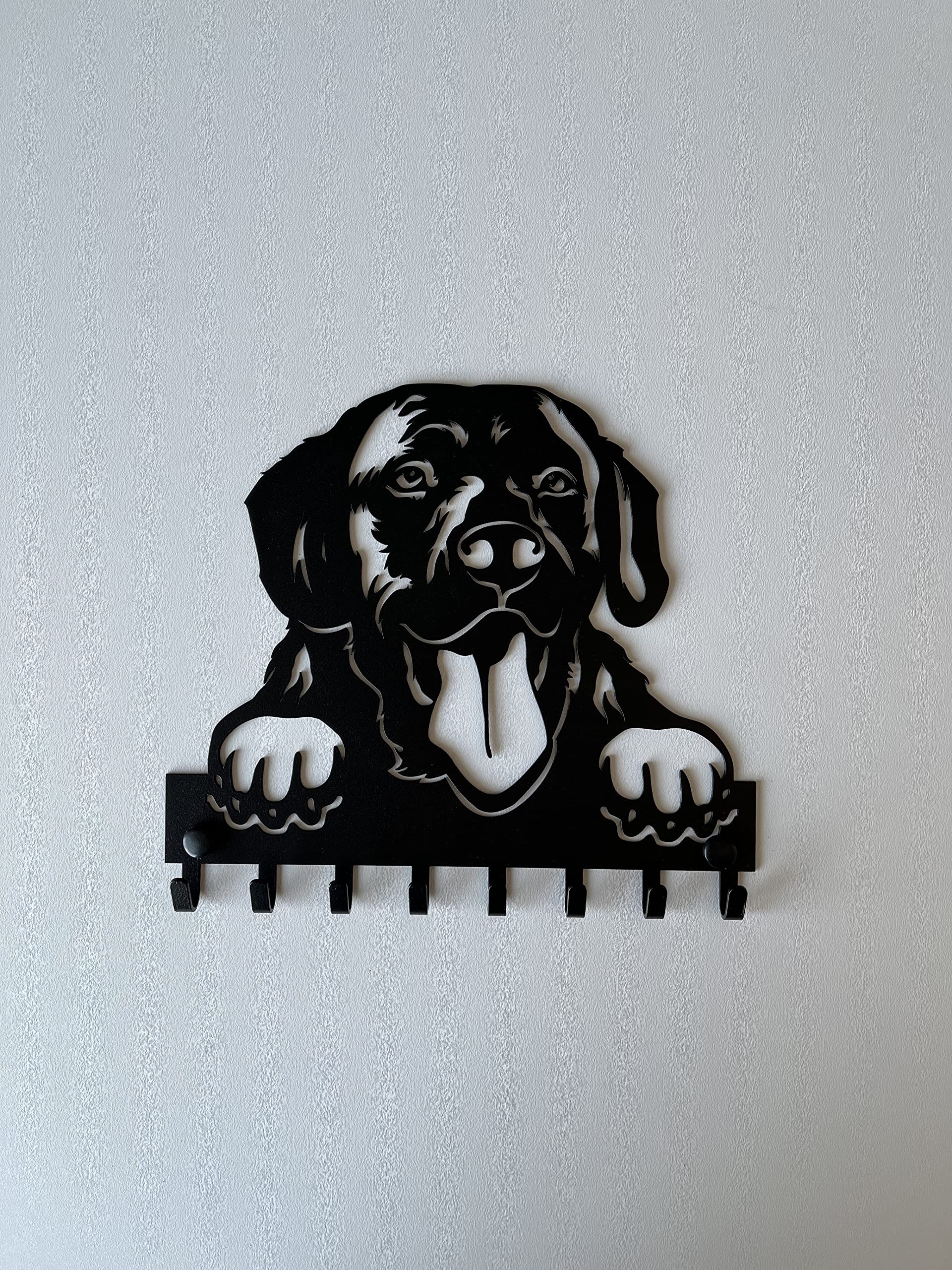 Generico Portachiavi da Muro a forma di cane con 8 ganci, Appendichiavi da Parete moderno per Ingresso, Cucina, Idea Regalo, Arredamento Casa, Porta guinzaglio cane da parete (Labrador Retriever)