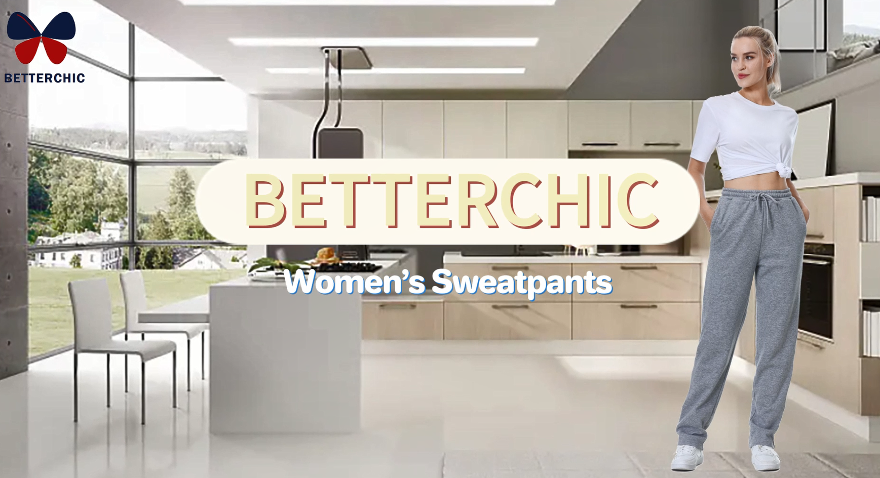 Womens fashion sweatpants with pockets