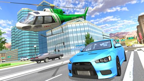 Helicopter Flying Car Driving