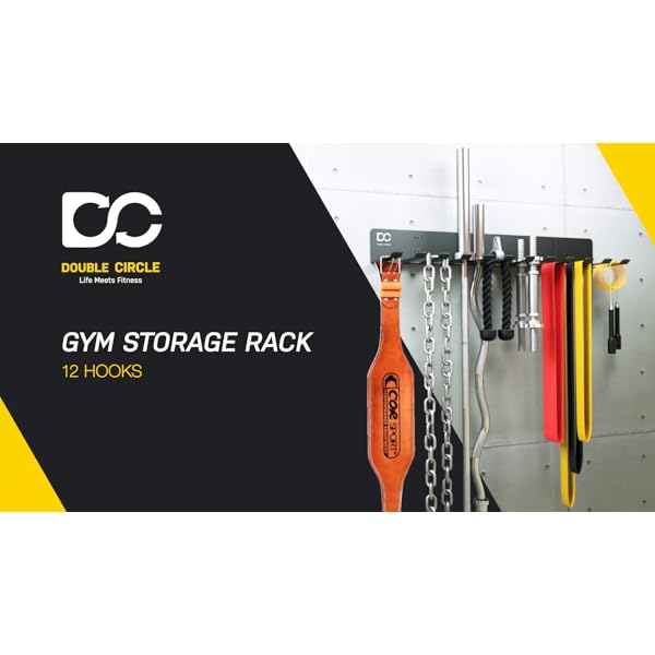Double Circle Gym Organizer Rack with 12 Hooks, Multi Purpose Gym Equipment Wall Rack Hanger for Pro Home Gym Storage… - Image 8