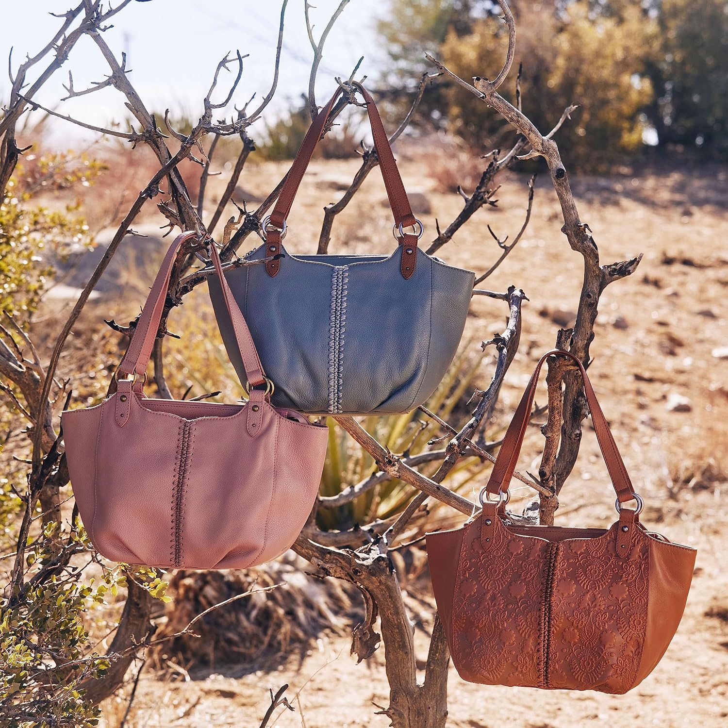 The Sak Womens Bolinas Leather Satchel - Image 3