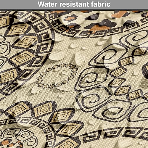 Miniatura 6 de Ambesonne The Yard - Tela con estampado de animales de The Yard, estampado de piel de guepardo con estampado de fauna en colores neutros, tela