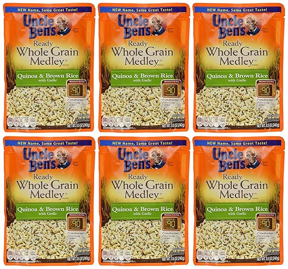 Uncle Ben's, Ready Rice, Whole Grain Medley, Quinoa & Brown Rice, 8.5oz Pouch (Pack