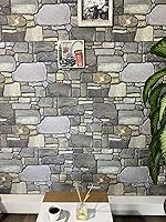 Vista 3 de Dundee Deco Paneles de Pared 3D - Revestimiento Gris Peltre Rubio con Aspecto de Piedra, Paneles de Pared con Cara de Espuma de Poliestireno