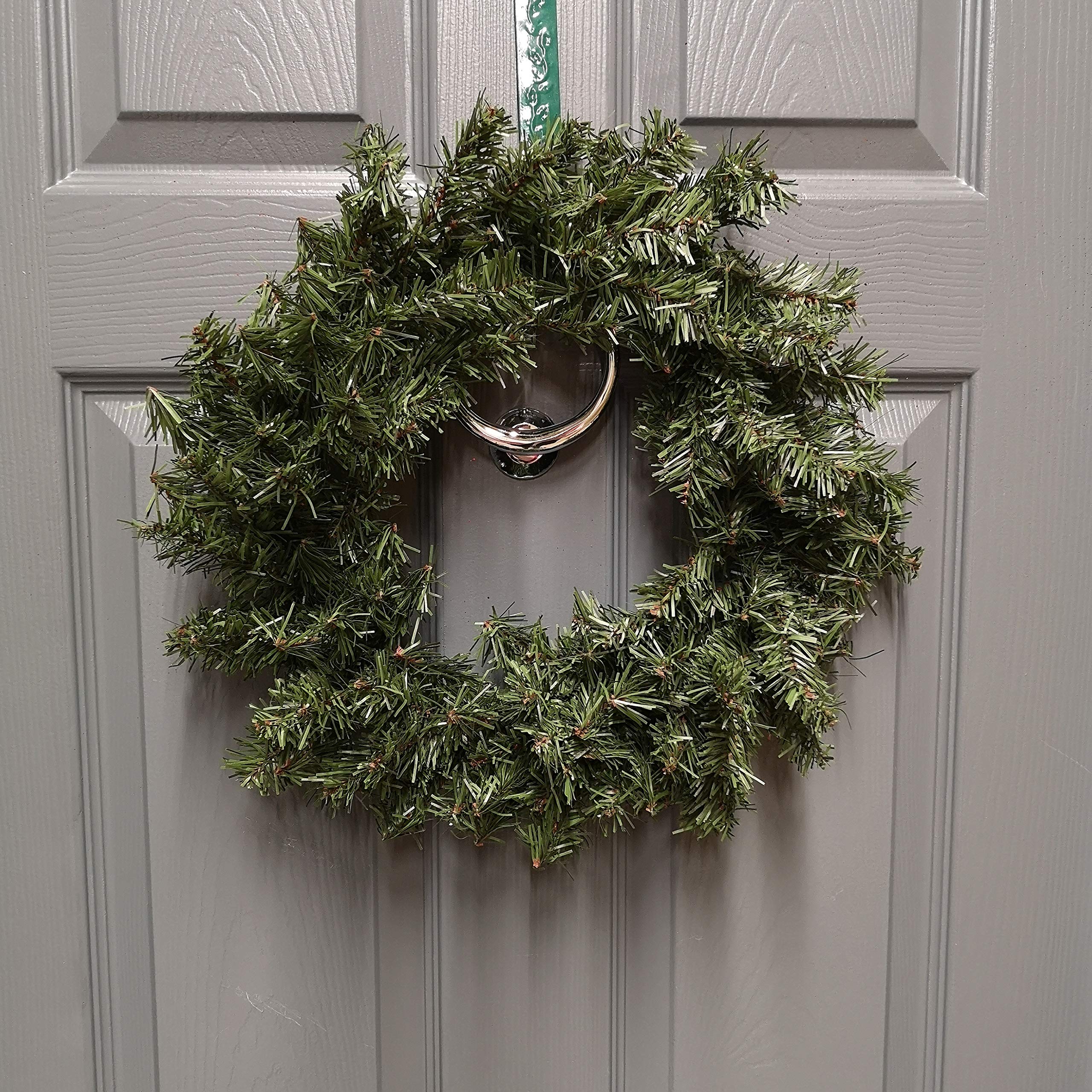 Green 40Cm Plain Canadian Pine Artificial Christmas Wreath