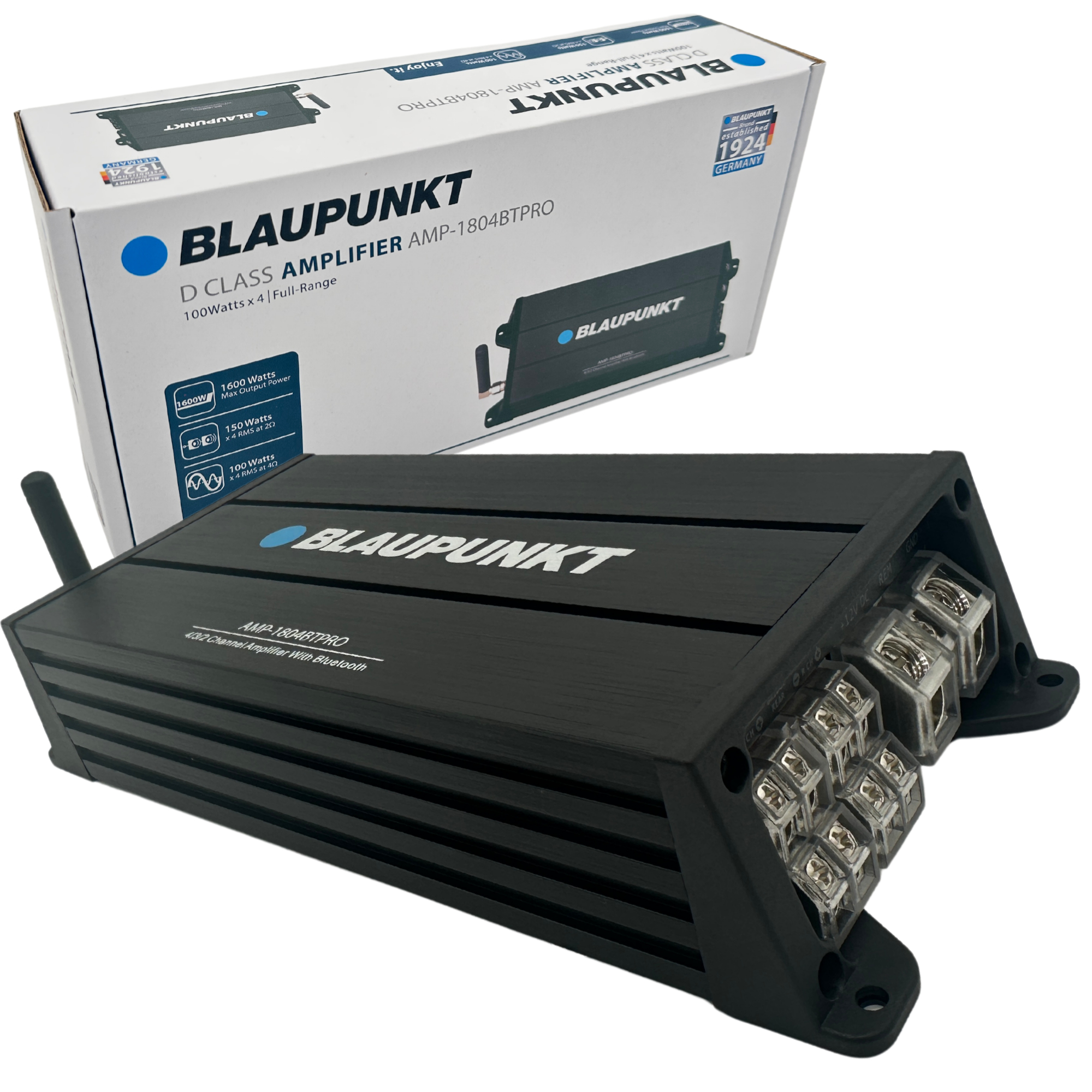 Amazon.com: Blaupunkt AMP-1804BTPRO 1600W 4-Channel Amplifier with