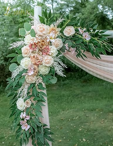 Miniatura 3 de Flores de arco de boda, flores artificiales para decoración, guirnalda de flores grandes para estilos bohemios, decoración floral de ceremonia de