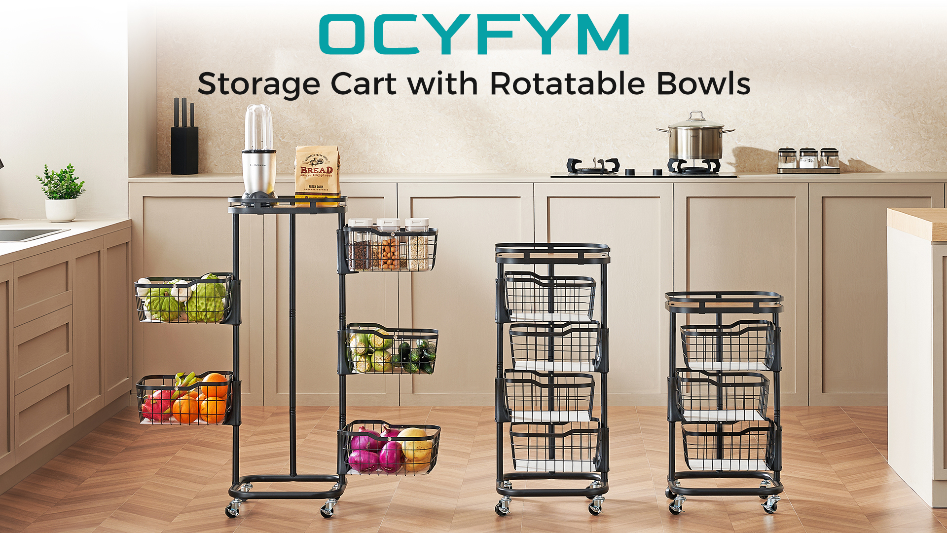 小物 tfastandbutter Amazon.com: Ocyfym 5 Tier Kitchen Fruit Vegetable Storage Cart