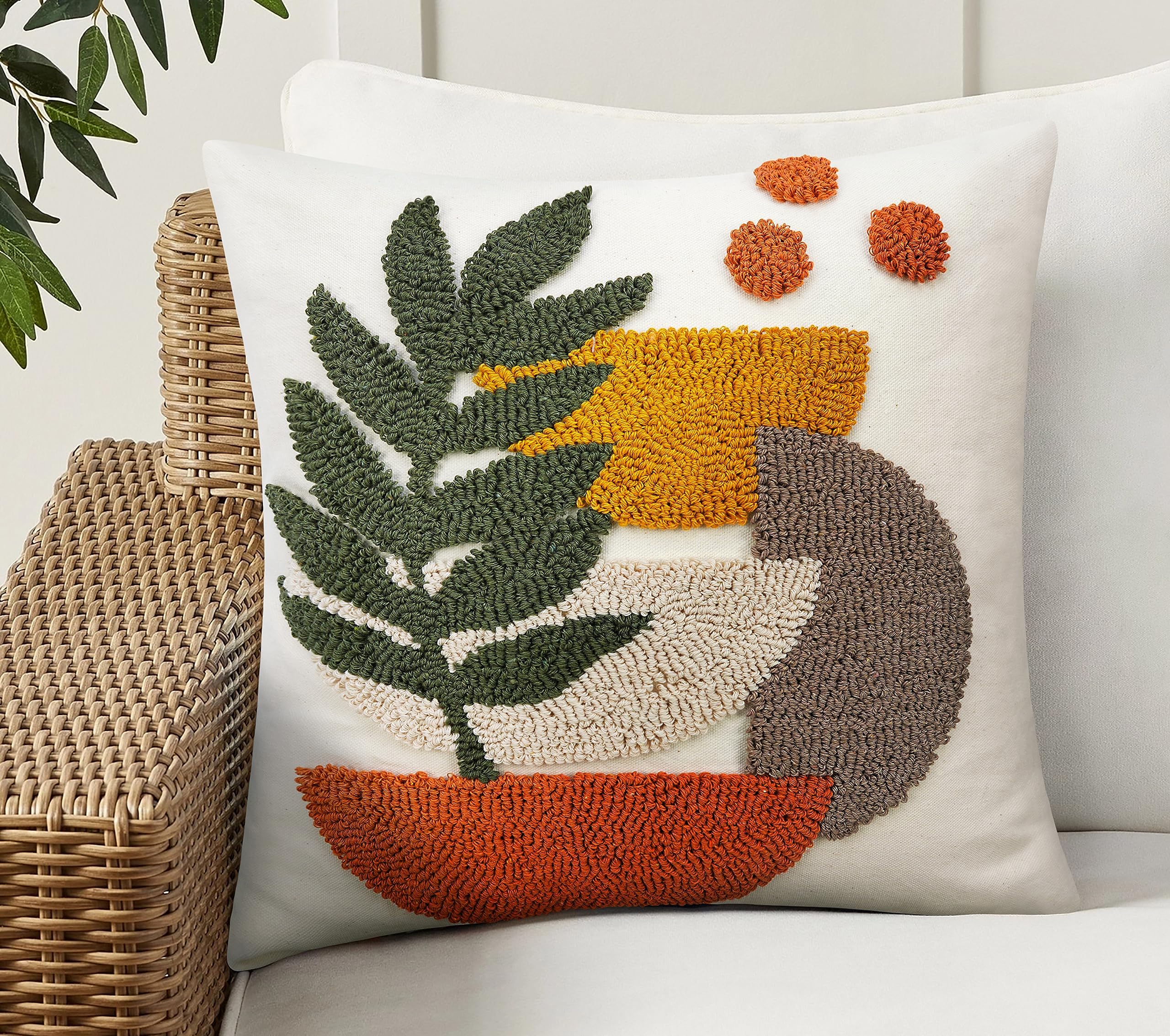 View of Amazon.com: HYOPUO Decorative Throw Pillow Cover, Boho Pillow Cover ...