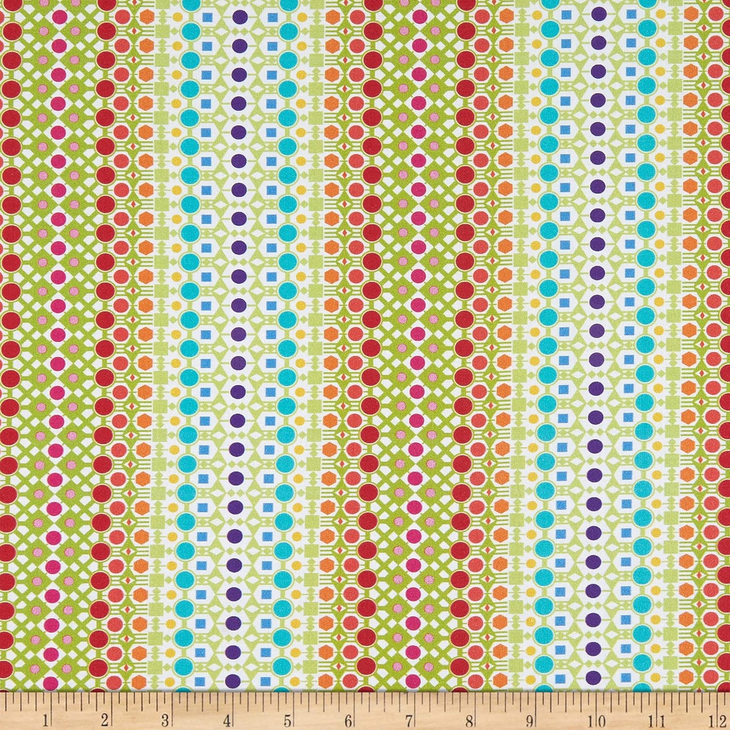 In The Beginning Fabrics in The Beginning Hummingbird Lane Mosaic Fabric, Multi Yard