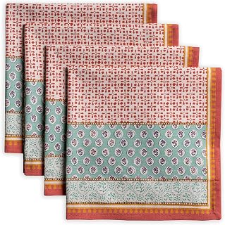 Maison d' Hermine Cloth Napkins Set of 4 100% Cotton Everyday Reusable Square Napkins Cloth Washable, Dinner, Party, Wedding, Restaurant, Spring/Summer (Provence, 20" x 20")