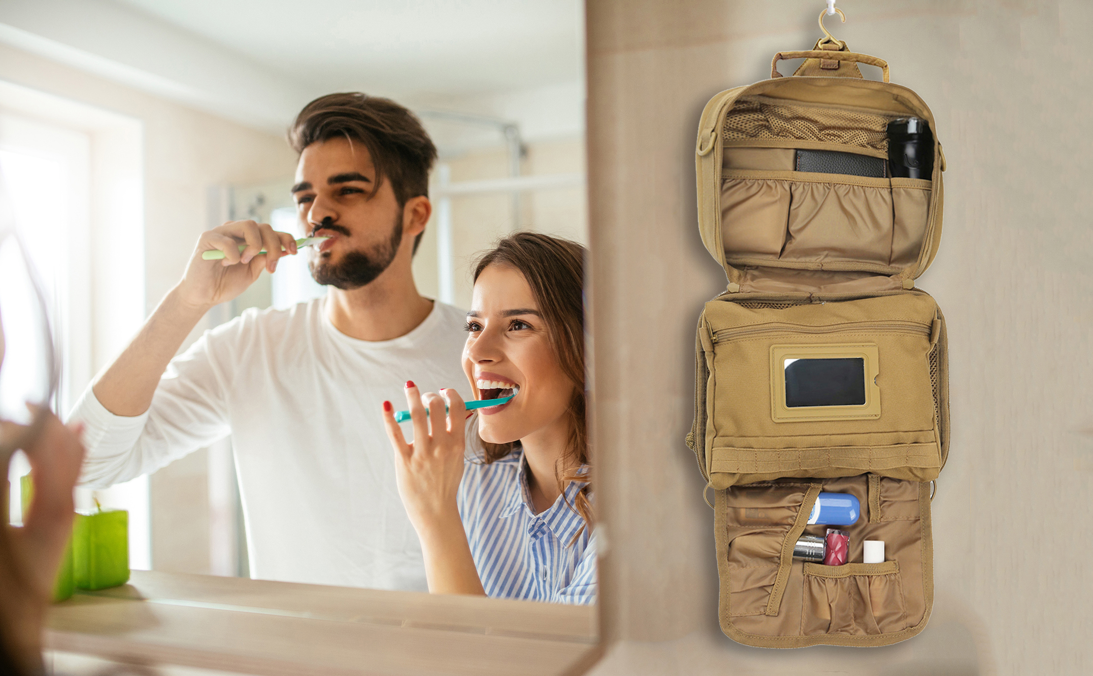 Amazon.com: SMONT Tactical Toiletry Bag for Men Travel, Hanging