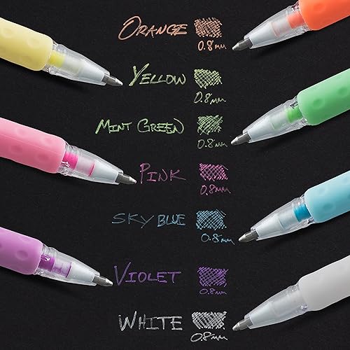 Miniatura 6 de Pentel Arts Milky Pop  Bolígrafo de gel de pastel 132 depulgada 08 mm línea media varios colores