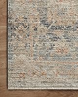 Vista 12 de Loloi Jean Stoffer Katherine Collection KES-02 Ocean/Coral 2'-7'' x 10'-0'', .25" Pile Height, Runner Rug
