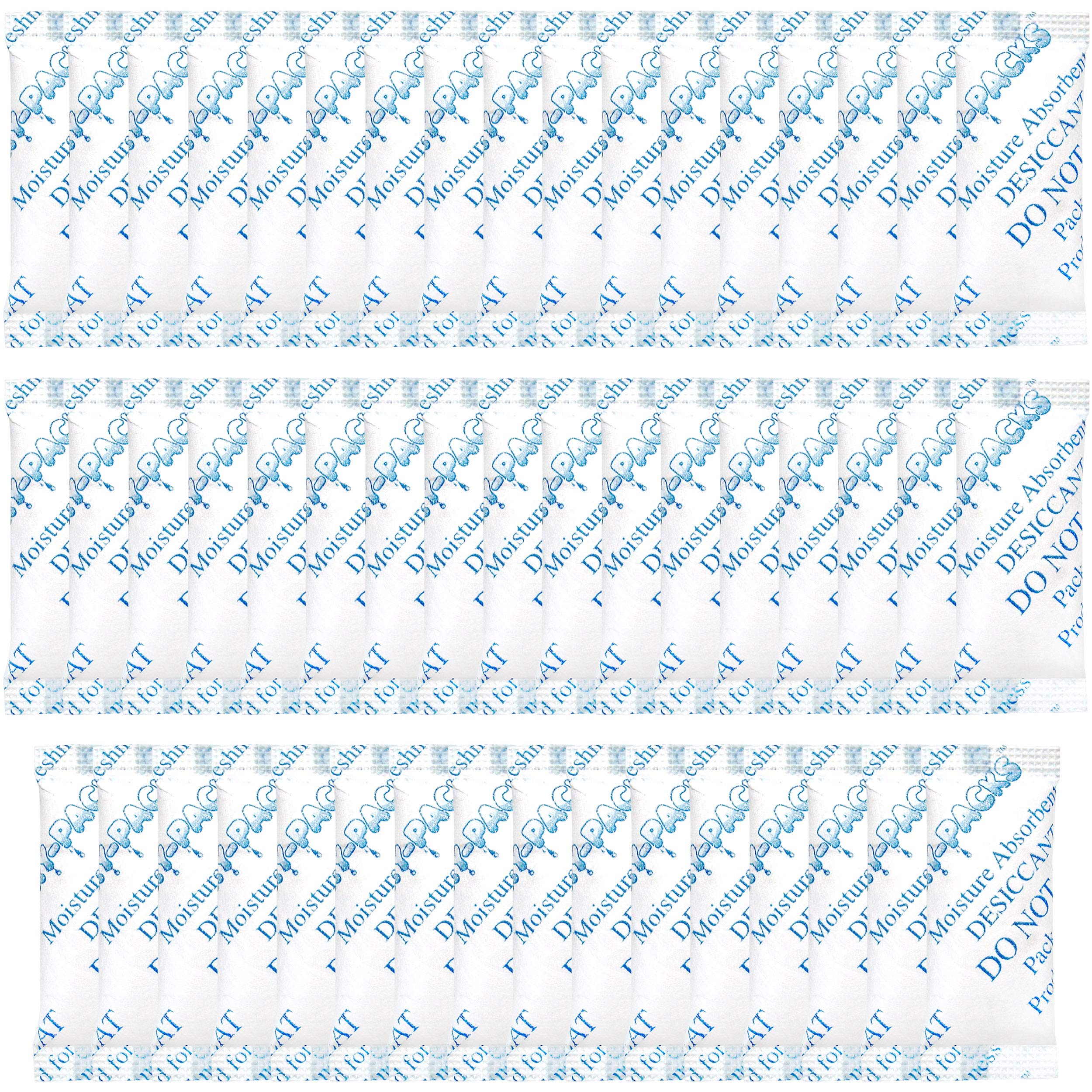 Dry-Packs Absorbent Industries Silica Gel in Cotton Dehumidifier Absorbs Moisture 2 Gram 50PK