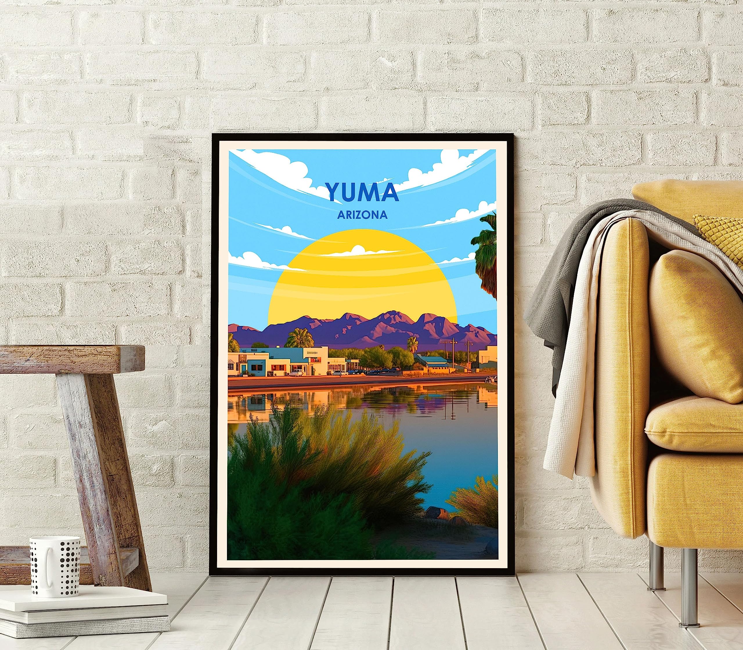 YUMA, ARIZONA Vintage Style Reiseaufkleber – Vinyl, Ideal Für Gepäck & Mehr