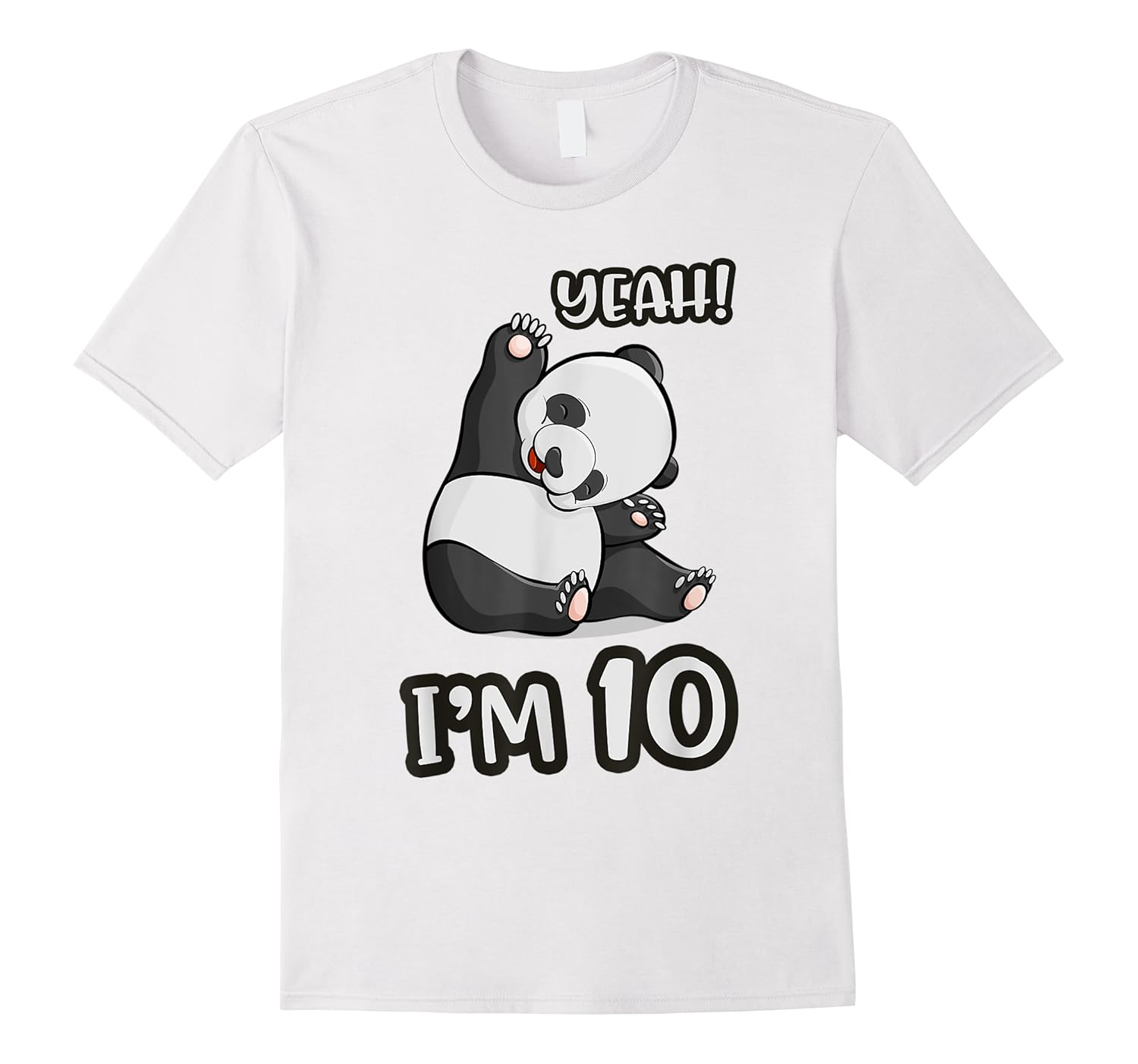 panda 10th birthday yeah im 10 years old girl gift shirts