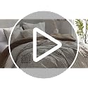 Oli Anderson Boho Queen Duvet Cover Set, Beige & Terracotta, 3 Pieces | Western Geometric Tufted Bedding Set, Durable Ultra Soft Microfiber, Zipper Closure & 8 Corner Ties, All Season Comfort image 7
