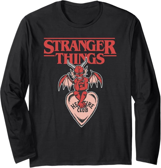 Stranger Things Valentine's Hellfire Demon On A Candy Heart 長袖Tシャツ　ストレンジャー シングス グッズ