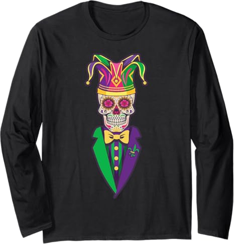 Sugar Skull Jester Mardi Gras Costume