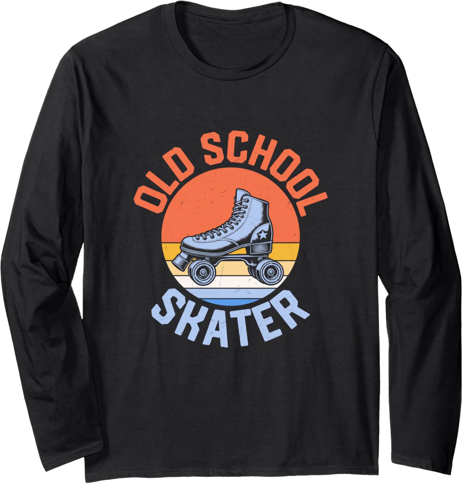Oldschool Skater Roller Derby Skating Cute Gift Long Sleeve Tshirt