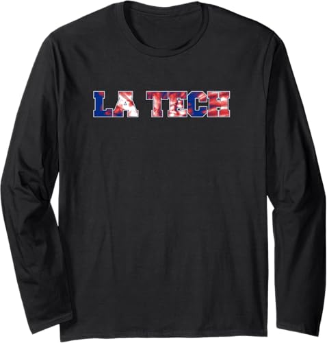 Louisiana Tech Bulldogs Tie-Dye Camiseta de manga larga, Negro -