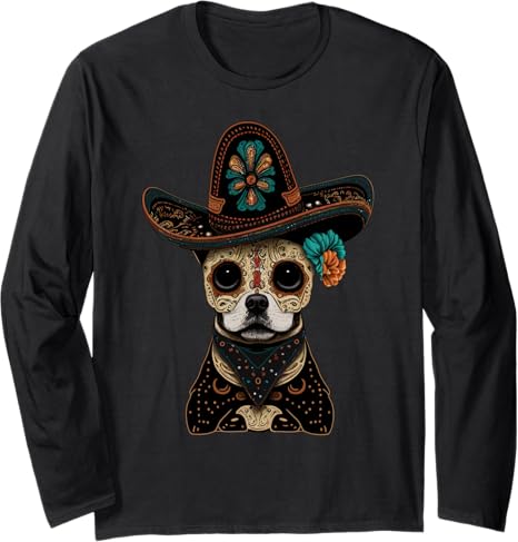 Cinco De Mayo Mexican Sugar Skull Dog
