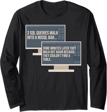 Amazon.com: 3 SQL Queries Walk Into A NoSQL Bar Computer Science Long ...