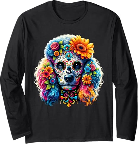 Poodle Dog Cinco De Mayo Sugar Skull Flower