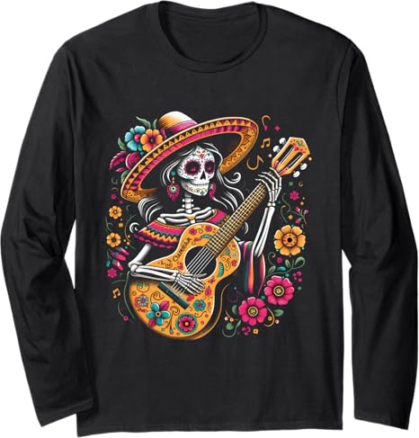 Guitar Dia De Los Muertos Catrina Costume