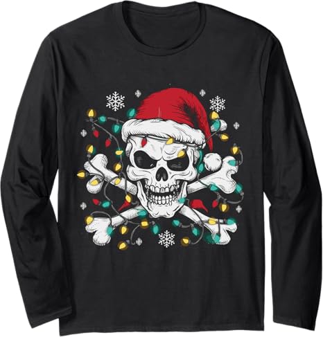 Pirate Santa Sugar Skull Christmas Jolly Roger
