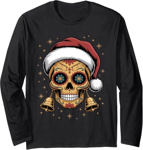 Christmas Skull Gifts Artistic Holiday Santa Funny