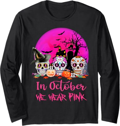 In October We Wear Pink Sugar Skull