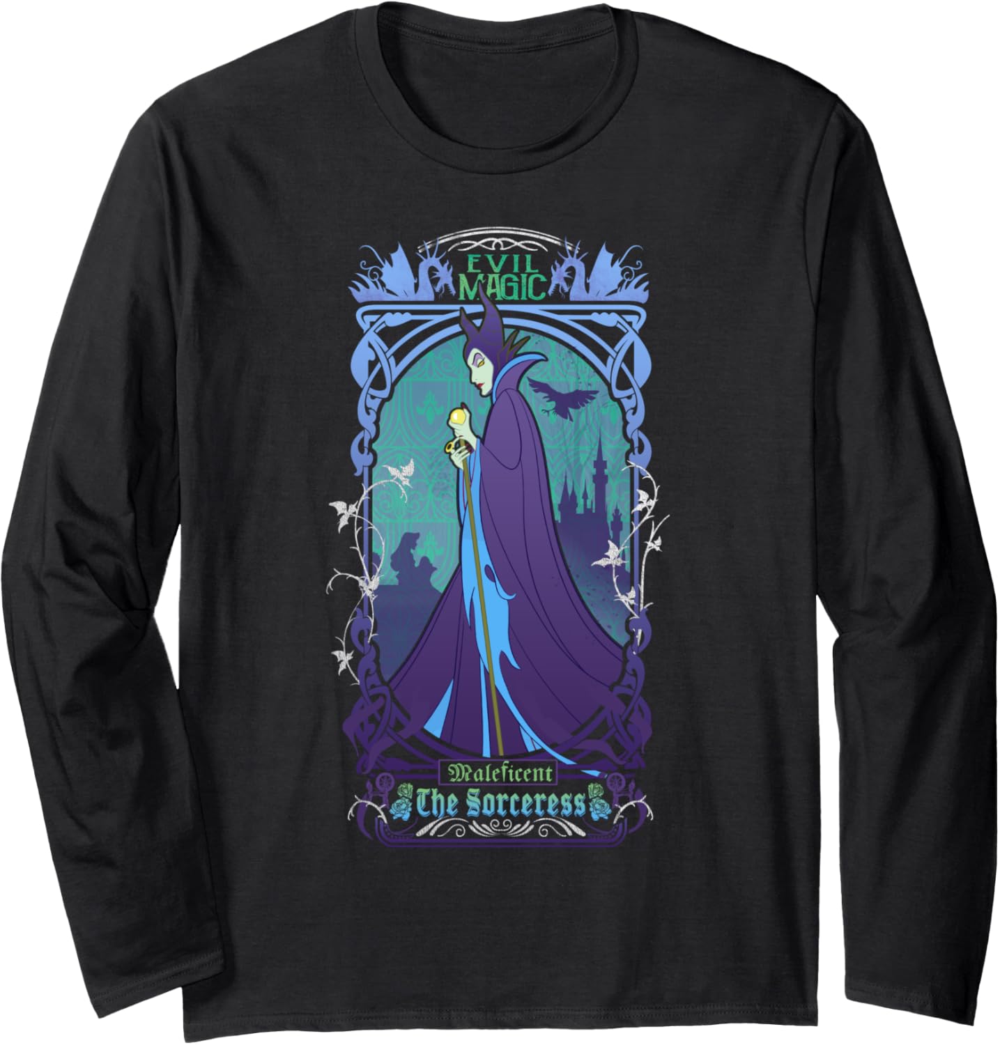 Disney Maleficent The Sorceress Deep Purple Manga Larga