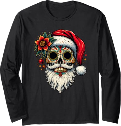 Christmas Sugar Skull Santa Hat