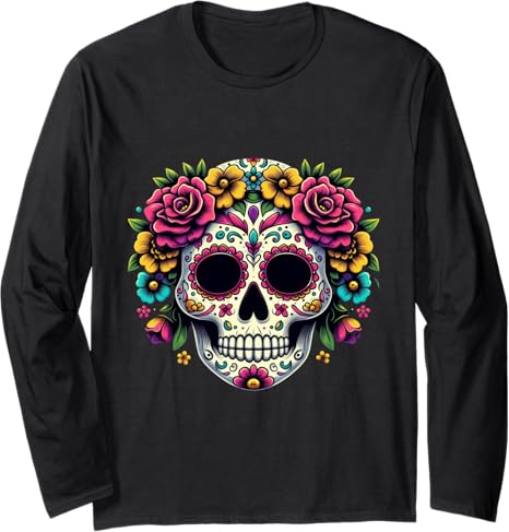 Floral Sugar Skull Rose Flowers Mycologist Gothic