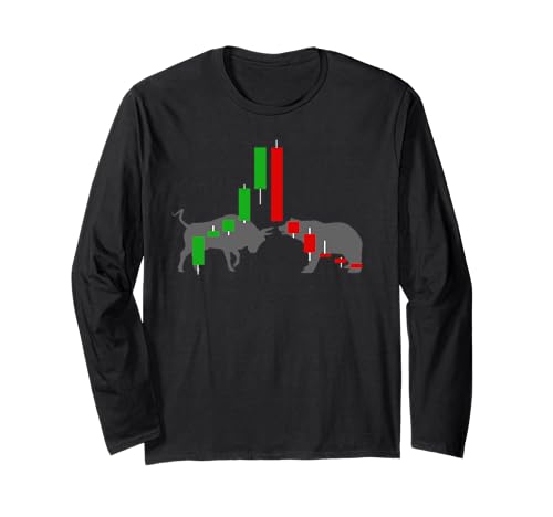 Stock Market Bull Versus Bear Trading Forex Long Sleeve T-Shirt