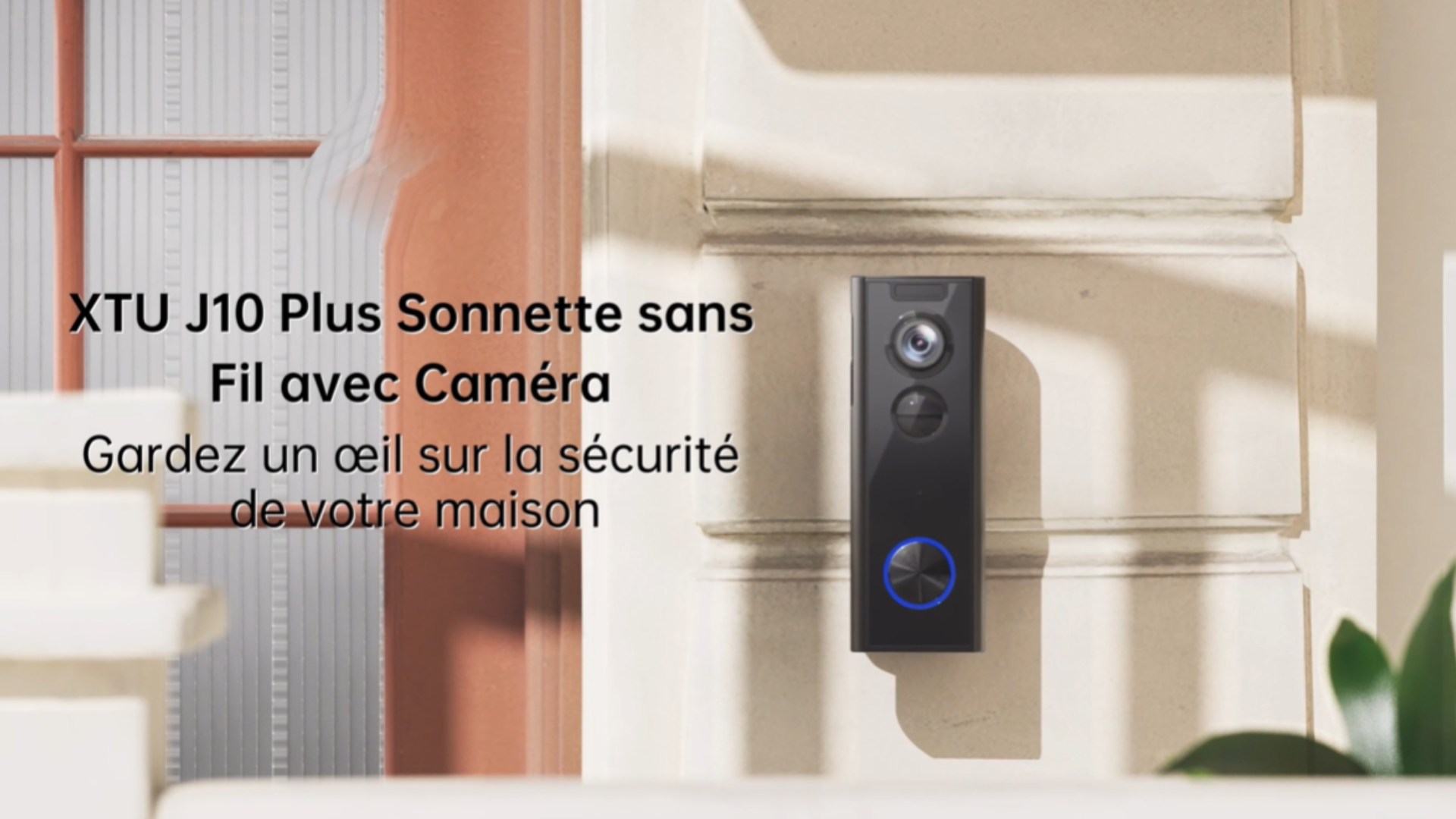 Support D'Angle Réglable 25-50° XTU Pour Sonnette Vidéo J6 J7 J7Plus J7C J9 - Adaptateur Plaque De Montage