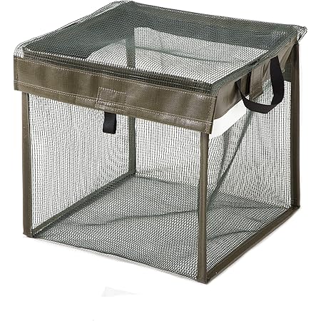 Amazon Ottostyle Jp ゴミネット ゴミストッカー ゴミ収集ボックス 折りたたみ式 40cm 40cm 40cm 64l カーキ カラスよけ ゴミ飛散防止 戸別収集用 屋外ゴミ収納庫