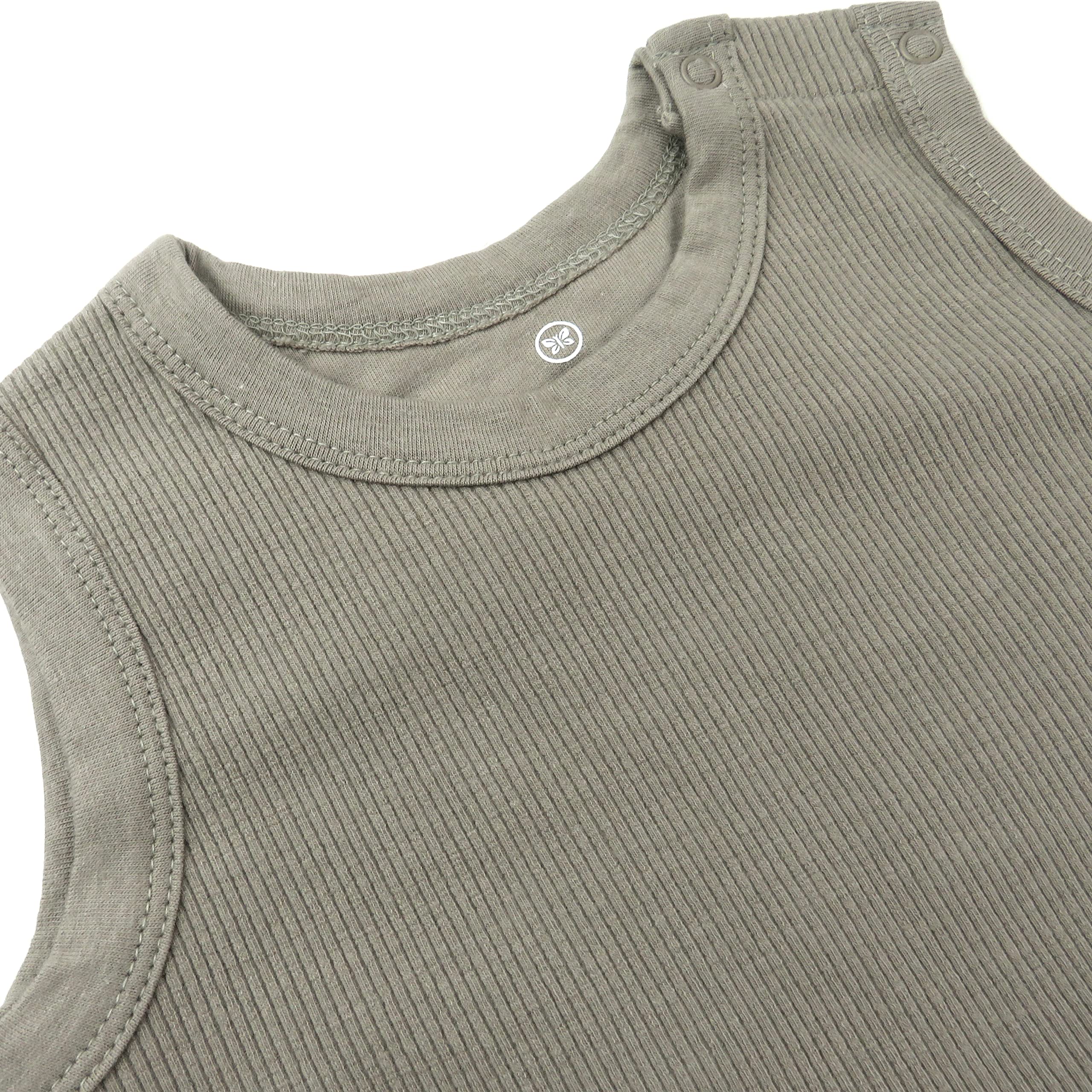 HonestBaby Sleeveless Rib Coverall and Beanie Set Organic Cotton For Baby Boys, Girls Conjunto de Mono y Gorro (Pack de 2) Unisex bebé